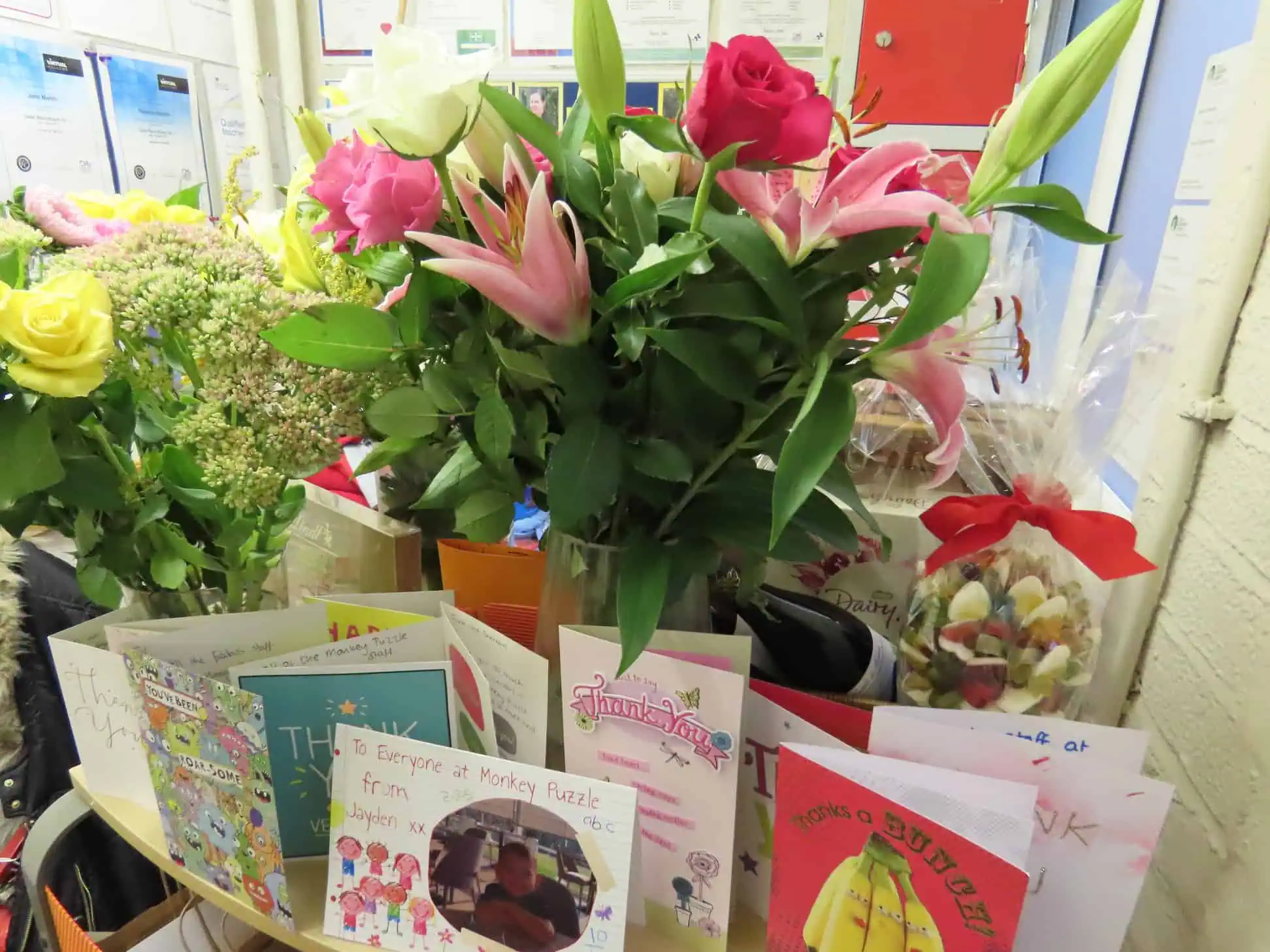 Leavers gifts to staff