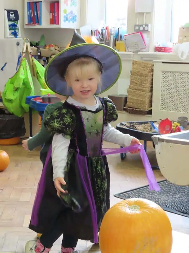 Having fun on Halloween at Monkey Puzzle Tatsfield