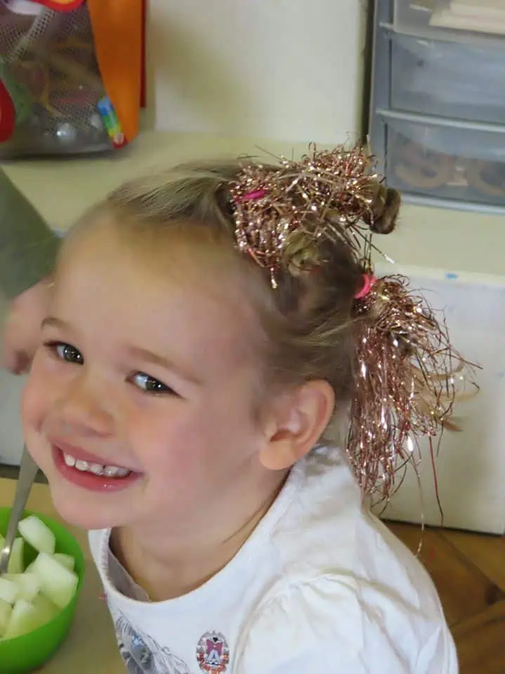 Sparkly hair ties