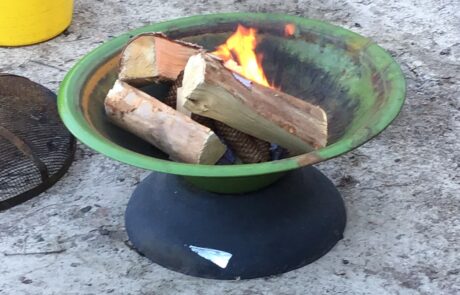 fire pit from forest school