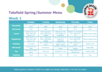 Spring/Summer Menu